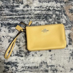 Yellow Coach Wristlet Wallet